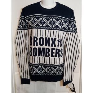New York Yankees Bronx Bombers Official MLB Men's Ugly Sweater Small